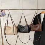 Cross-Border Retro Boston Pillow Bag, New Leather Niche Design, Large Capacity Underarm Bag, Commuter Shoulder Crossbody Bag - Image 5
