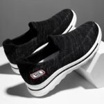 40 size slip-on flat shoes for the elderly, non-slip soft soles, woven surface brand women’s shoes - Image 2