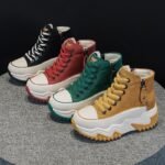 38 SIZE winter new niche high-top women’s shoes thick-soled casual versatile sports shoes - Image 4