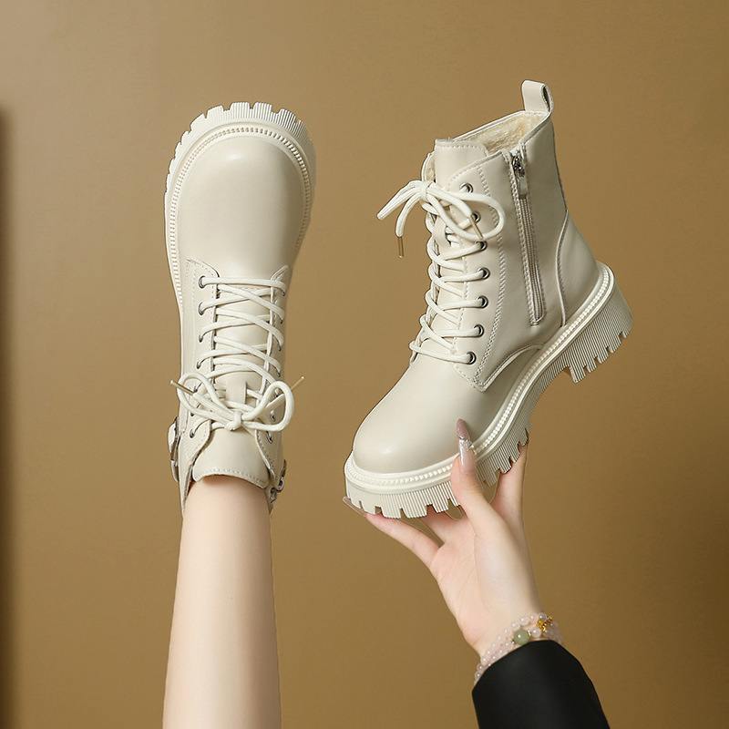O1CN01vswIF71MMPVGZ22j6_!!2219362301420-0-cib 37 SIZE Women’s Martin boots, British style, thick-soled, thin single boots - Image 1