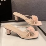 37 SIZE women’s shoes new Chinese cheongsam high heels retro temperament purple rose slippers - Image 5