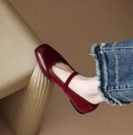 37 SIZE French Mary Jane flat shoes for women - Image 3