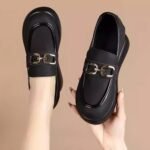 36 SIZE New Autumn Casual Slip-on Pants, Petite Women’s Height Increasing White Shoes - Image 3