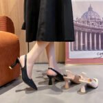 Summer New Pointed Toe High Heels Women's Stiletto Toe Sandals Back Hollow Shallow Mouth Single Shoes Women - Image 7