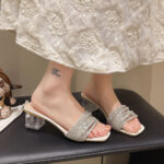 2026 New Summer High-End French-Style Sandals for Women, Elegant Open-Toe Slip-On Shoes - Image 2