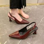 Pointed Toe High-Heeled Sandals for Women, 2026 Spring New Style, Open Back, High-End Buckle Design - Image 5