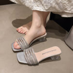 2026 New Summer High-End French-Style Sandals for Women, Elegant Open-Toe Slip-On Shoes - Image 3