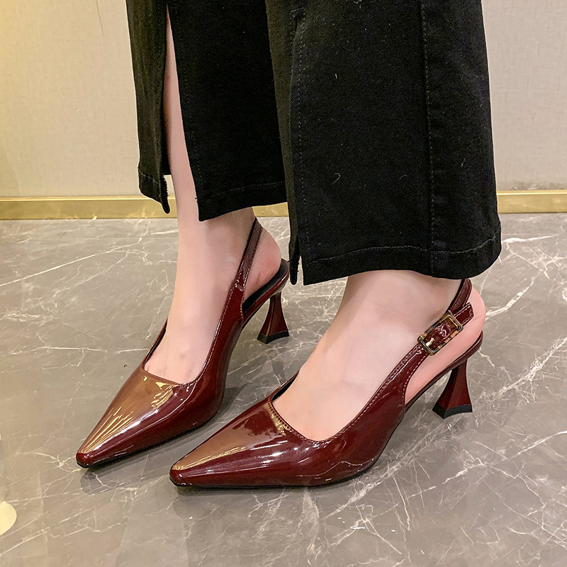 O1CN01eFRfHw1G56q2zwi6w_!!2217969030570-0-cib Pointed Toe High-Heeled Sandals for Women, 2026 Spring New Style, Open Back, High-End Buckle Design - Image 1