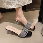 2026 New Summer High-End French-Style Sandals for Women, Elegant Open-Toe Slip-On Shoes - Image 6