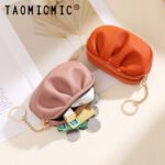 Yue Qiankai Women's Coin Card Bag Mini Small Bag Double-Layer Zipper with Key Large Capacity Headphones Lipstick Cosmetic Bag - Image 2