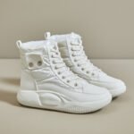 Fleece-Lined High-Top Snow Boots for Women 2026 Winter New Style Student Ins Korean Style Warm Casual Shoes Cotton Shoes - Image 4
