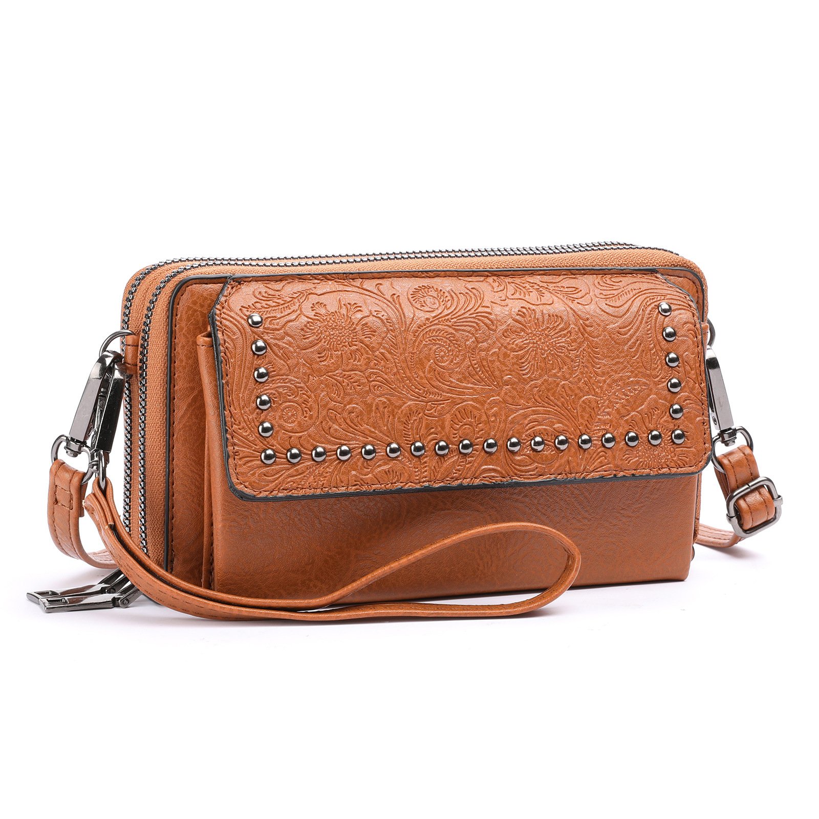 O1CN01Bg2QYh2CIcDciJldp_!!1920778451-0-cib Cross-Border European and American Style Crossbody Mobile Phone Bag Embossed Mini Crossbody Bag Autum Women's 2026 Shoulder Bag Large Capacity Wallet - Image 1