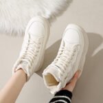 Fleece-Lined High-Top Snow Boots for Women 2026 Winter New Style Student Ins Korean Style Warm Casual Shoes Cotton Shoes - Image 9