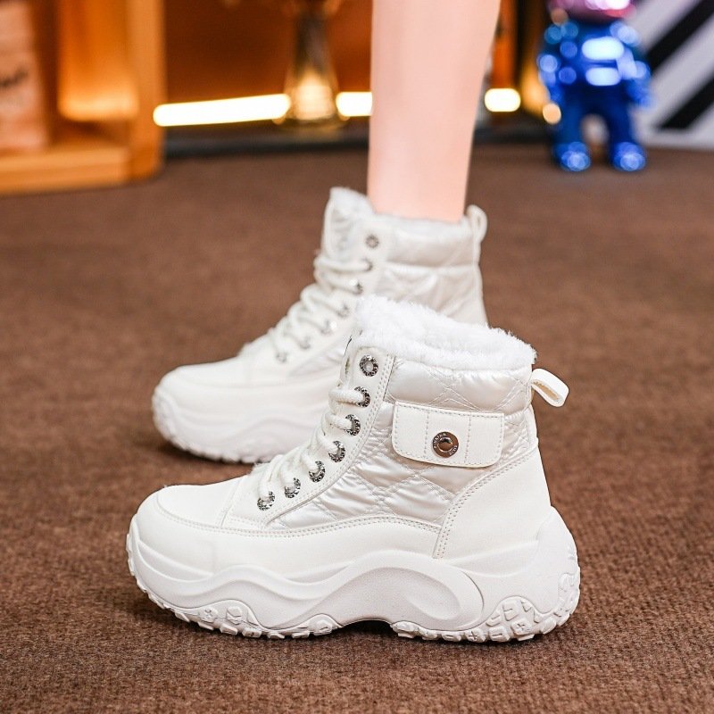 O1CN01i13kWj27HdErAntyw_!!937197772-0-cib Thick Sole High-top Torre Shoes Women's fleece-lined Thick Cotton Shoes 2024 Winter New Warm Shoes Korean Casual sneaker - Image 1