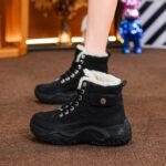 Thick Sole High-top Torre Shoes Women's fleece-lined Thick Cotton Shoes 2024 Winter New Warm Shoes Korean Casual sneaker - Image 6