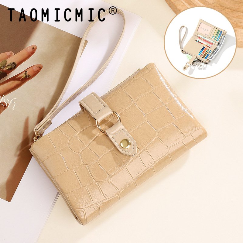 O1CN01xXqlPj26cs6sY6PLP_!!2200601737683-0-cib Foreign trade stone-patterned medium-long hand-held women's wallet 80% off coin compartment earphone wallet womenwallet - Image 1