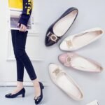 2025 New Women's Shoes Women's Fashion Shoes Pu Leather Shoes High Heels Pointed Toe Shallow Mouth Slip-On Thick Heels Four Seasons - Image 5