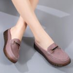 Half Slippers Women's Wedge Shallow Mouth Slip-on Spring and Summer Hollow Breathable Home Office Lightweight Ox-tendon Sole Middle-aged Slippers - Image 7