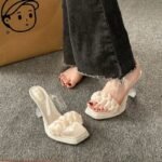 Women's High Heel Sandals 2023 New Summer Outwear Fairy Style Transparent Crystal Heel Platform Thick Heel Sandals - Image 3