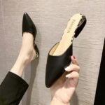 New 2026 Model Half-Summer Pointed-Toe Essential Slip-On Fashion Soft-Soled Slippers for Ladies, Suitable for Outdoor Wear and Commuting, in Yellow - Image 2