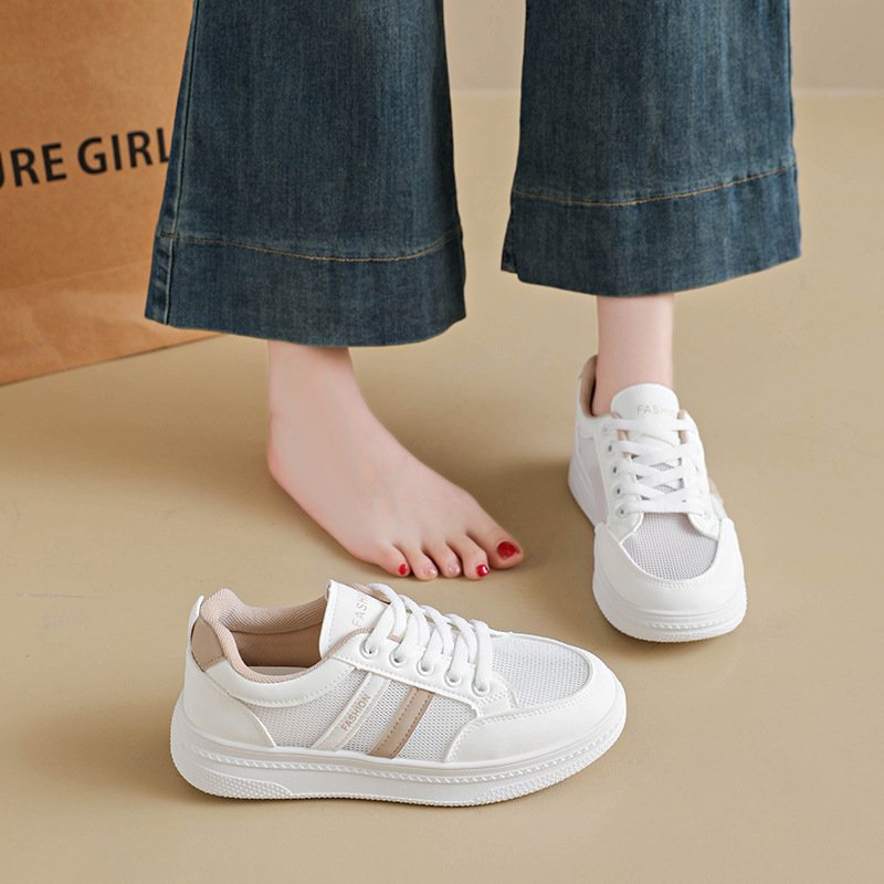 O1CN0137n8FN2KWpVKKHsQj_!!2200616459565-0-cib 2026 Women's White Sneakers Summer New Korean Version Mesh Casual Sports Versatile Shoes for Female Students Street Style W085 - Image 1