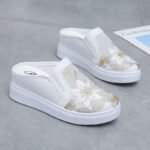 Summer New Style Hollow-Out Breathable Slip-On Women's High-Heeled Sandals with Thick Soles and Closed-Toe Design for Outdoor Wear - Image 2