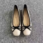 New Style Soft Leather Shallow Flat Shoes 2026 French Style Square Toe Bowknot Evening Grandma Red Women's Shoes - Image 6