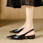 Light Luxury and High-End Feel 2026 New Style Chunky Heel High Heels for Women, Niche Metal Anti-Kick Toe Summer Low Heel Open-Back Sandals - Image 6
