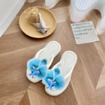 Summer Dopamine Fairy Style Beach Shoes Internet Celebrity Same Style Butterfly Orchid Flip-Flops Vacation Flip-Flops - Image 15
