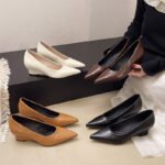 2026 Spring New Style Wedge Heel Shallow Mouth Single Shoes for Women, Pointed Toe French Style Small Leather Shoes, 5cm Internal Height Increase, Large Size Work Shoes - Image 11