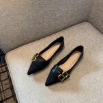 Chanel-Style Pointed-Toe Flat Shoes for Women, 2026 Spring New Color-Blocking Versatile Loafers, Shallow Soft-Soled Ballet Flats - Image 9