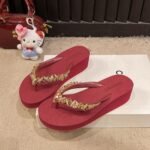 2025 Summer New Women's Shiny Rhinestone Flip-Flops Fashionable All-Match Comfortable Sandals Korean Style Trendy Beach Shoes - Image 4