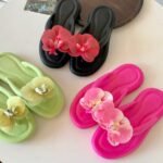 Summer Dopamine Fairy Style Beach Shoes Internet Celebrity Same Style Butterfly Orchid Flip-Flops Vacation Flip-Flops - Image 13
