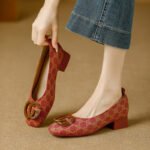 2025 Spring Collection Double g Buckle Multi-Color Options Women's Simple Versatile Slip-On Loafers Fashion Moccasins