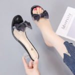 Bow-Tie Outer Wear Sandals, High-Heeled Sandals, Transparent Sandals for Women, Summer 2026 New Korean Style Sweet Women's Shoes - Image 5