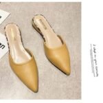 New 2026 Model Half-Summer Pointed-Toe Essential Slip-On Fashion Soft-Soled Slippers for Ladies, Suitable for Outdoor Wear and Commuting, in Yellow - Image 6