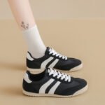 2026 New Spring Women's White Sneakers Korean Style Ins Large Size Casual Sports Versatile Sneakers Street Style H317