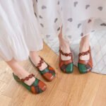 Top layer cowhide women's shoes Spring and Autumn 2026 flat mother's shoes non-slip plus size genuine leather soft bottom tendon sole shoes - Image 2