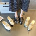Wedge Half-Slip Toe Casual Shoes Thick-Soled Platform Heels Fashionable Women's Shoes Simple Fashionable Popular Spring and Summer New Slippers - Image 5