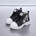 2026 Spring and Autumn New Thick-Soled High-Top Canvas Shoes for Women, Versatile White Casual Student Sneakers, - Image 6
