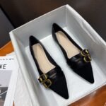 Chanel-Style Pointed-Toe Flat Shoes for Women, 2026 Spring New Color-Blocking Versatile Loafers, Shallow Soft-Soled Ballet Flats - Image 10
