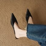 Pointed Toe Slip-On Mule Slippers for Women Summer Fashion Outer Wear Wedge Heel Toe Half Slippers - Image 6