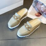 Wedge Half-Slip Toe Casual Shoes Thick-Soled Platform Heels Fashionable Women's Shoes Simple Fashionable Popular Spring and Summer New Slippers - Image 9