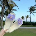New Trendy Butterfly Orchid Flip-Flops for Women, Beach Non-Slip Sandals with Thick Soles for Summer Outdoor Wear, Eva - Image 9