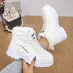 New winter women's snow boots, thick plush high-top cotton shoes, lace-up thick-soled non-slip short boots for women, outdoor - Image 6