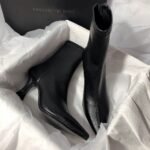 French-style pointed-toe ankle boots for women, new autumn/winter 2026, low heel, fashionable soft leather, versatile, fleece-lined, slimming, and ankle boots. - Image 3