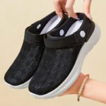 Shoes for Women 2025 Summer Cross-Border Wholesale Slip-On Mom Shoes Fly-Knit Breathable Flats Slippers Fashionable Casual Shoes - Image 3