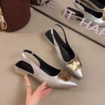 Plus-size elegant single shoes for women to pair with skirts, gentle evening style shoes, high-end versatile and comfortable French-style closed-toe sandals - Image 7