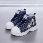 2026 Spring and Autumn New Thick-Soled High-Top Canvas Shoes for Women, Versatile White Casual Student Sneakers, - Image 4
