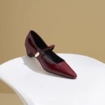 2026 Spring New Style French Retro Pointed Toe Chunky Heel Shallow Mouth Patent Leather Women's Shoes with Single Strap Mary Jane Shoes - Image 7